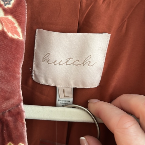 Hutch Floral Velvet Robe Set in Burgundy and Gold - Picture 2 of 10